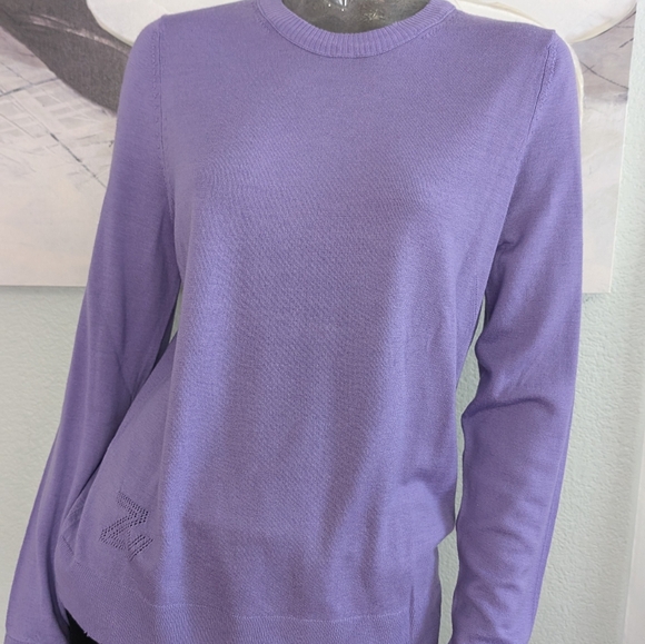Zadig & Voltaire Miss Love Strass Merino Wool Lavender Sweater Small Nwt - Picture 13 of 13